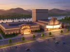 Illustration d'un casino avec une aile consacrée au théâtre